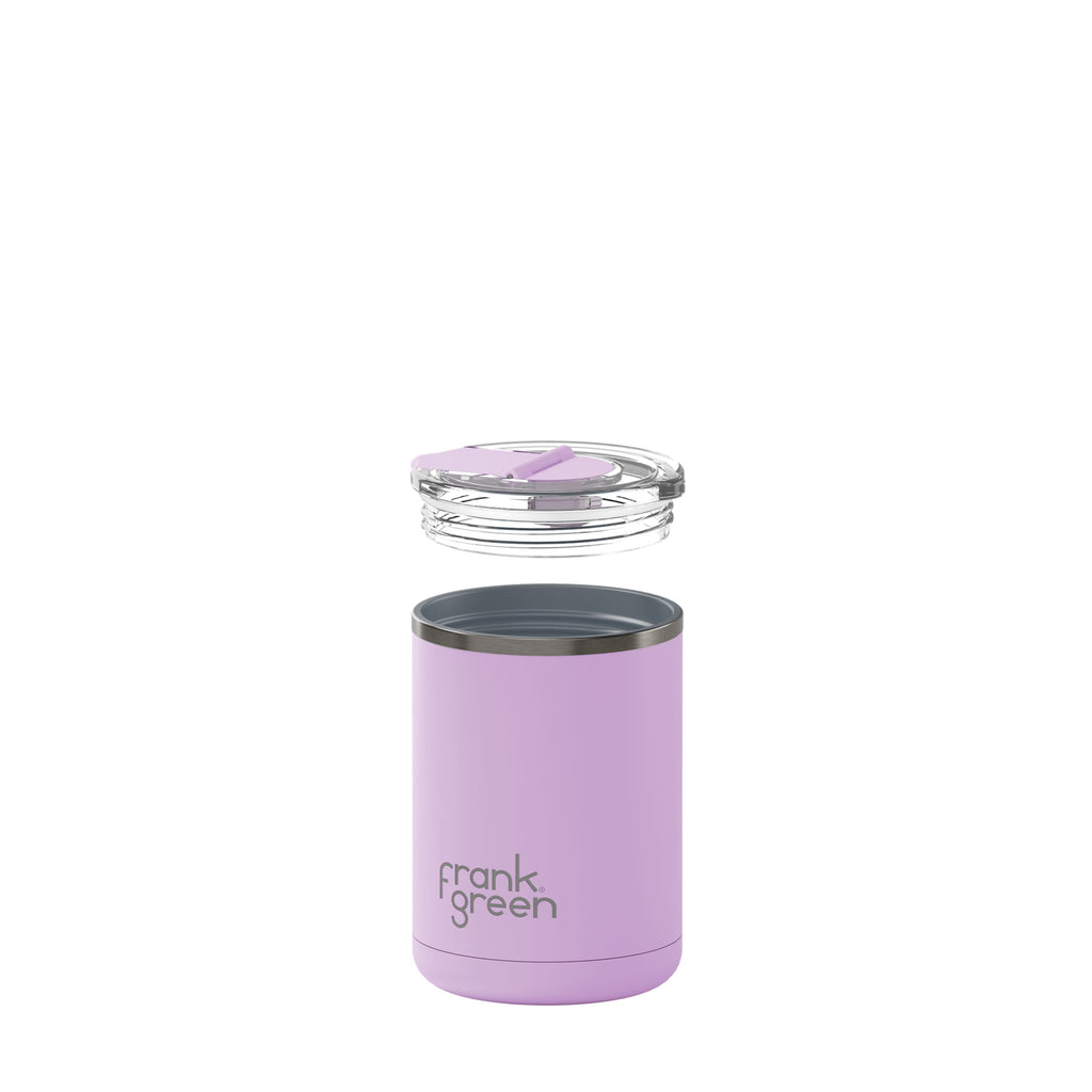 355ml Lilac Haze Ceramic Coffee Cup with Hinged Screw Lid
