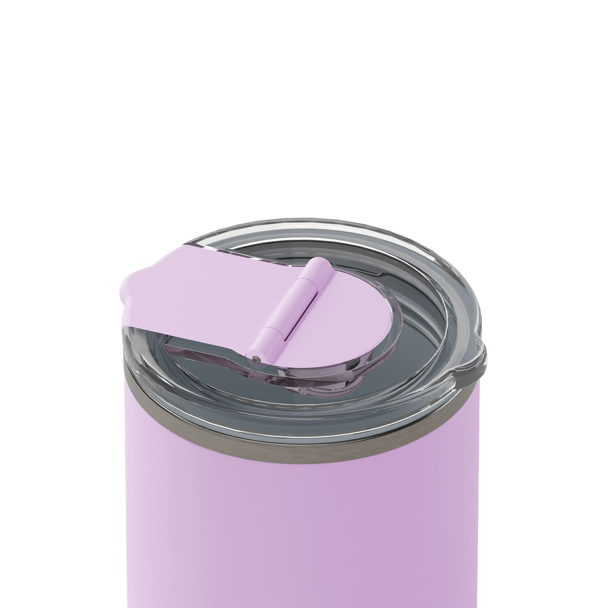 355ml Lilac Haze Ceramic Coffee Cup with Hinged Screw Lid