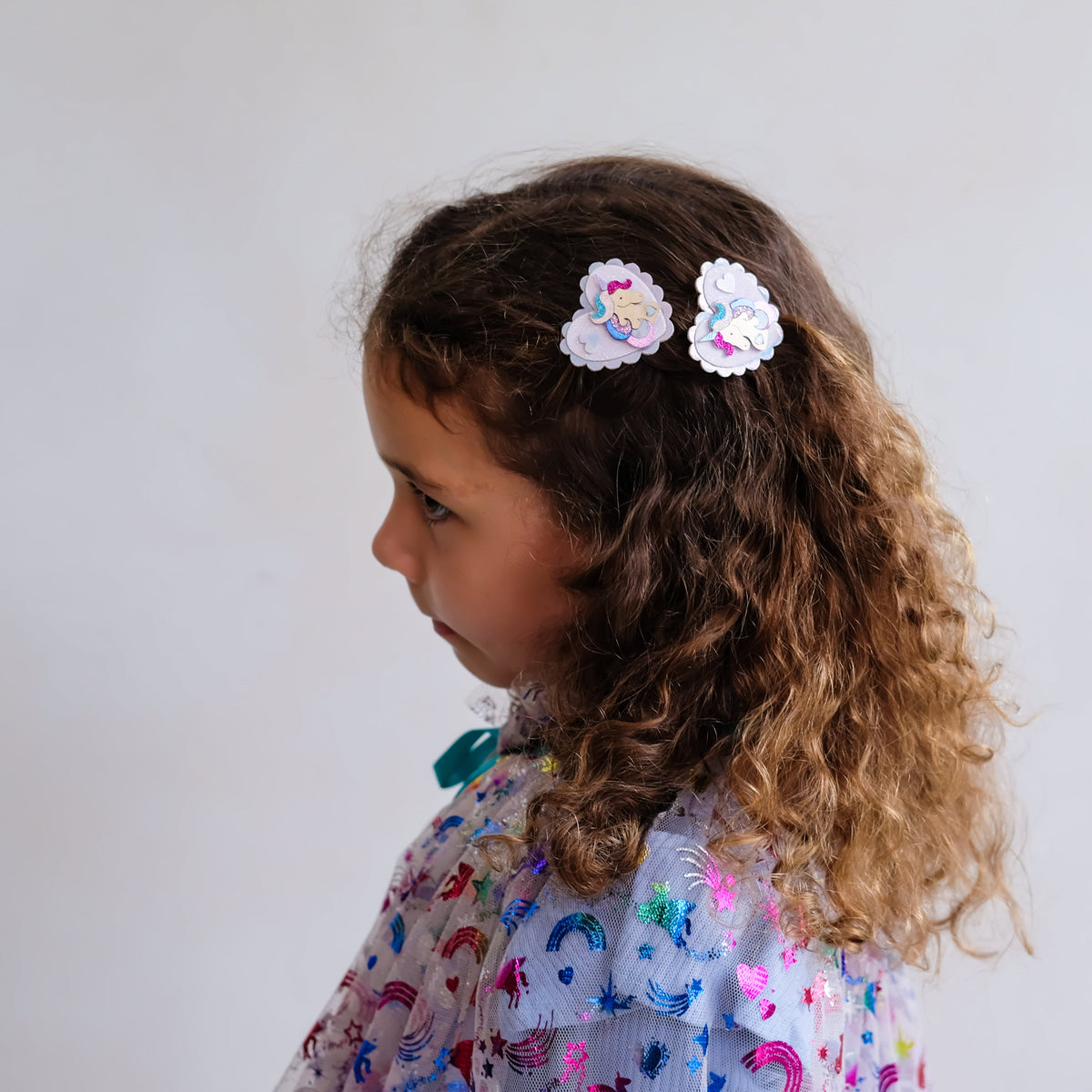 Unicorn Heart Salon Clips PINK