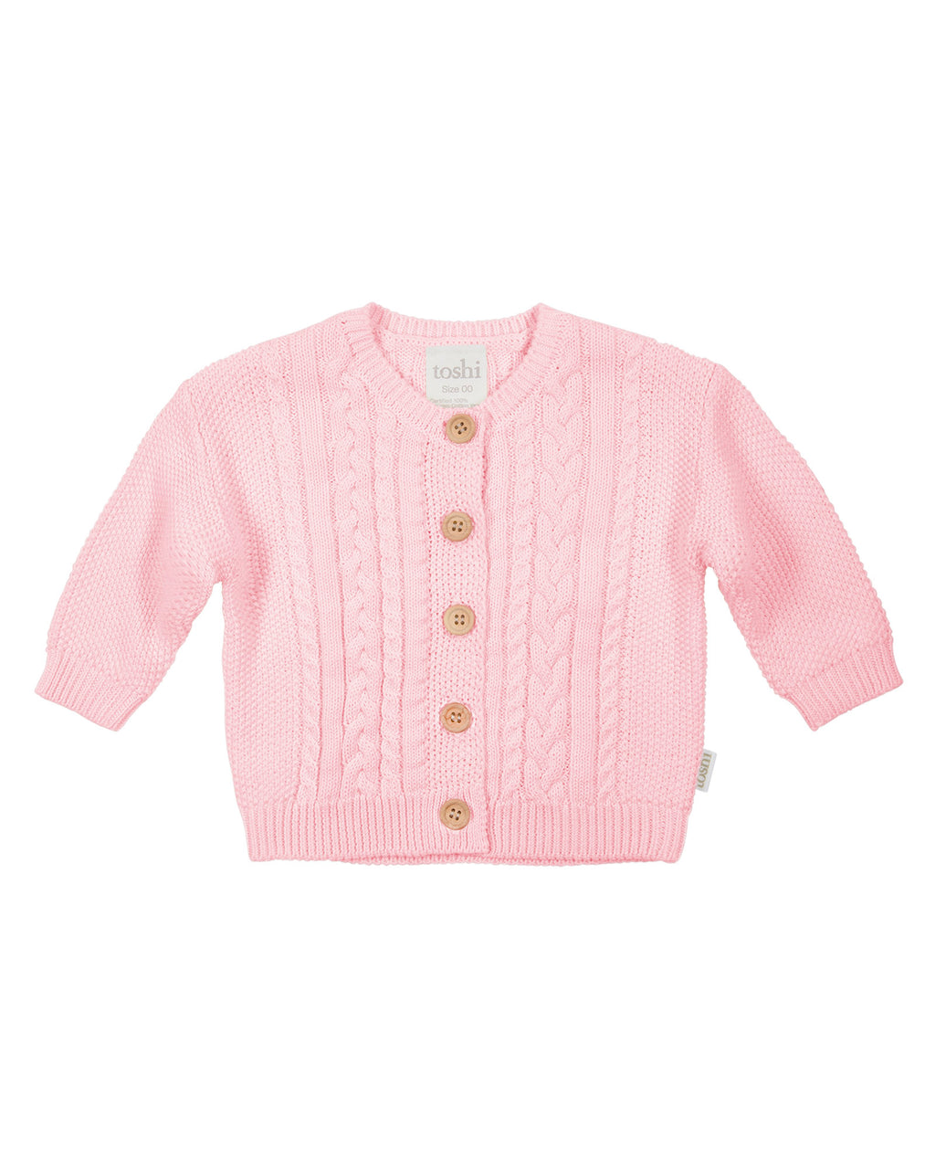 Organic Cardigan Yummy Misty Rose