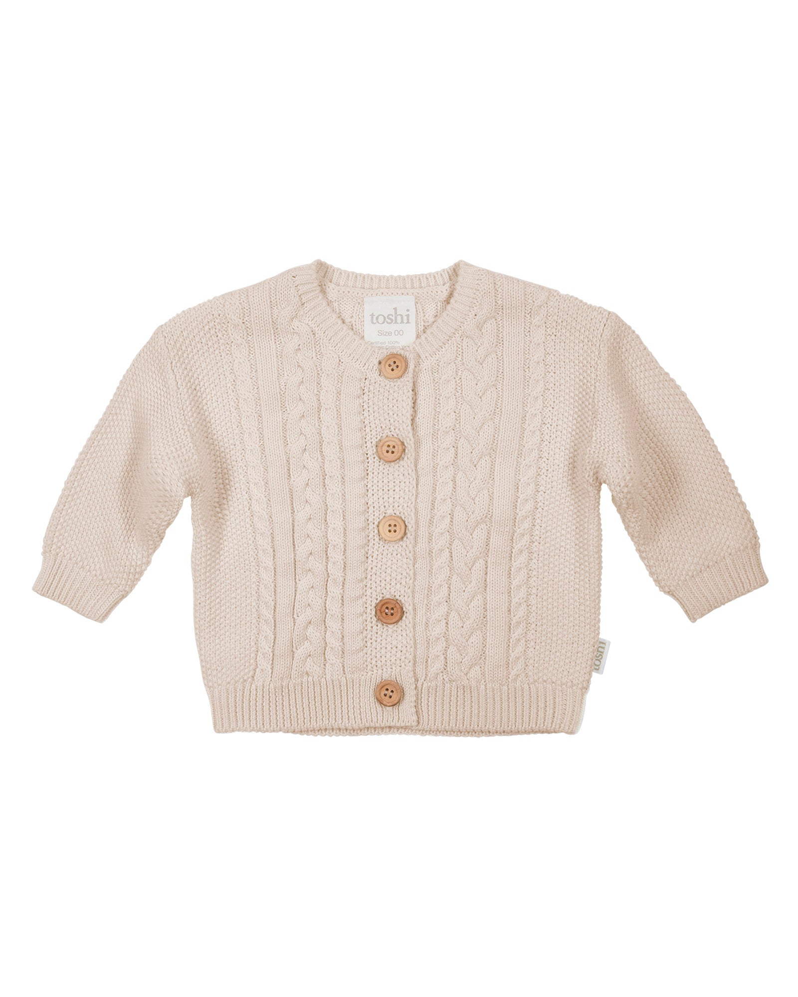 Organic Cardigan Yummy - Oatmeal
