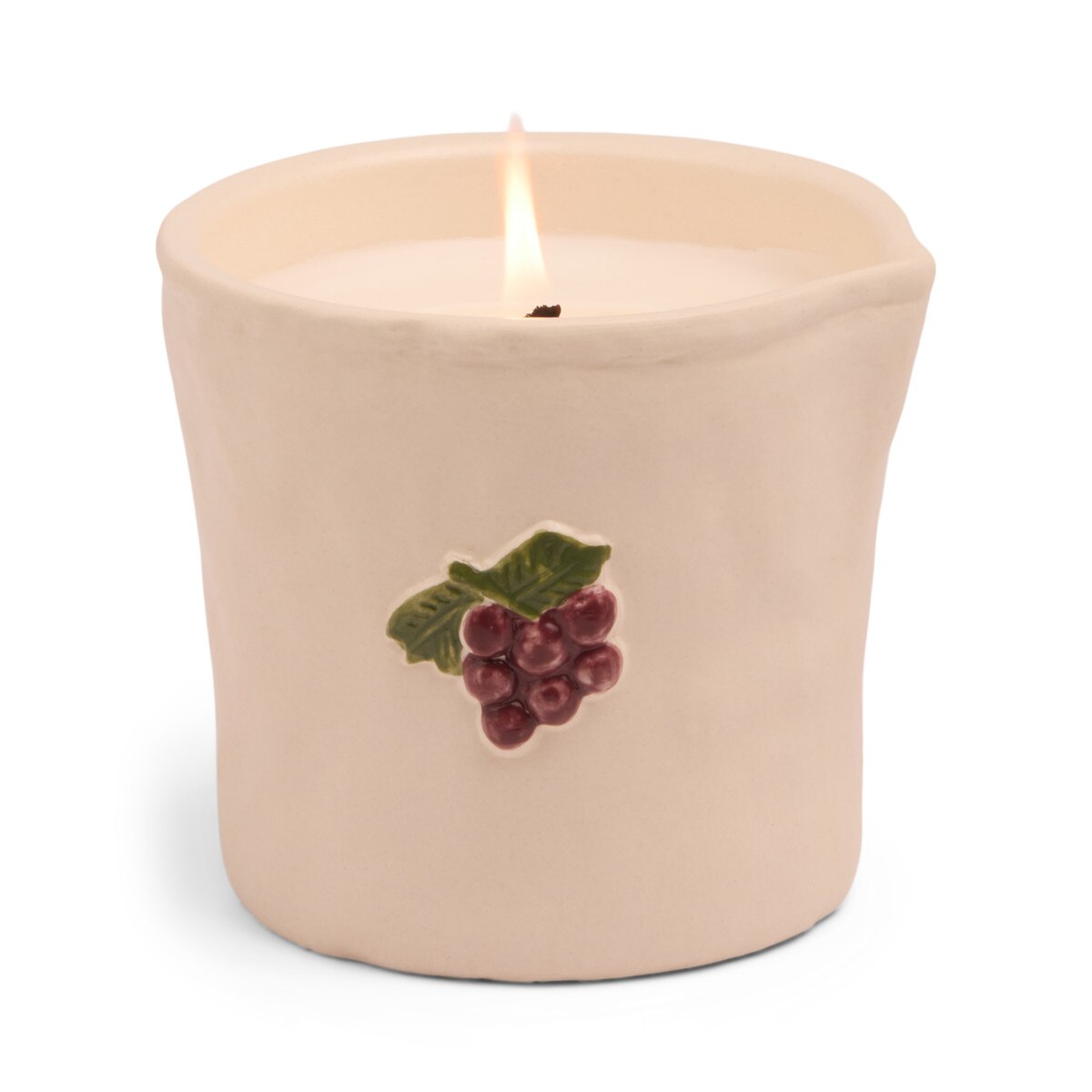 Bistro 8oz/226g Grapes Embossed Ceramic Candle - Bordeaux Grape Boxed
