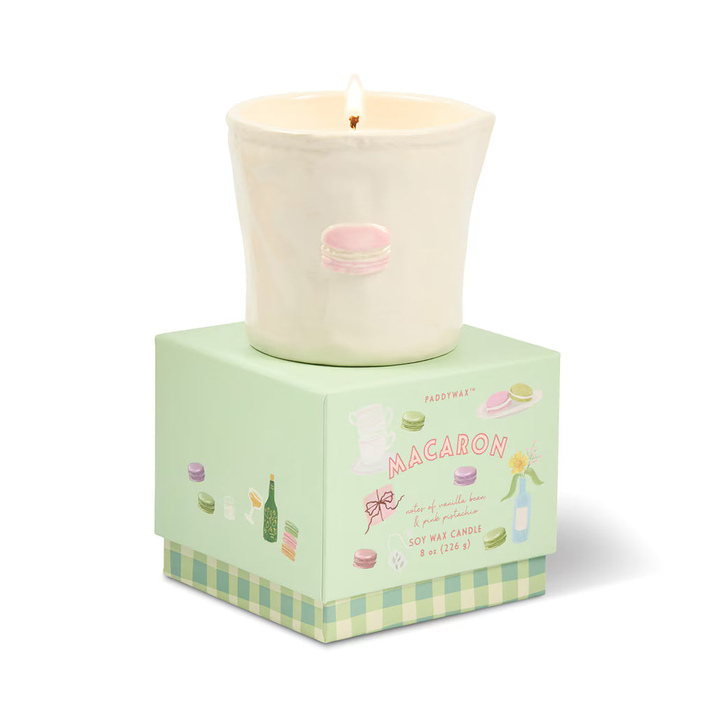 Bistro 8oz Ceramic w/ Embossed Macaron & Printed Box - Macaron