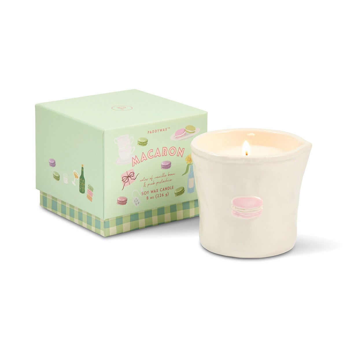 Bistro 8oz Ceramic w/ Embossed Macaron & Printed Box - Macaron