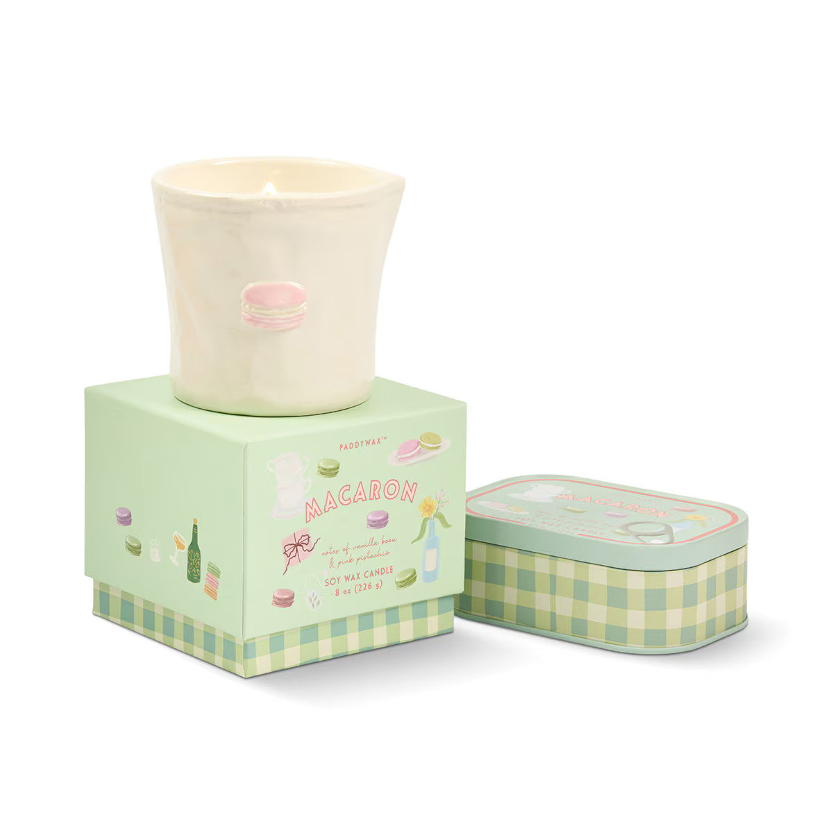Bistro 8oz Ceramic w/ Embossed Macaron & Printed Box - Macaron