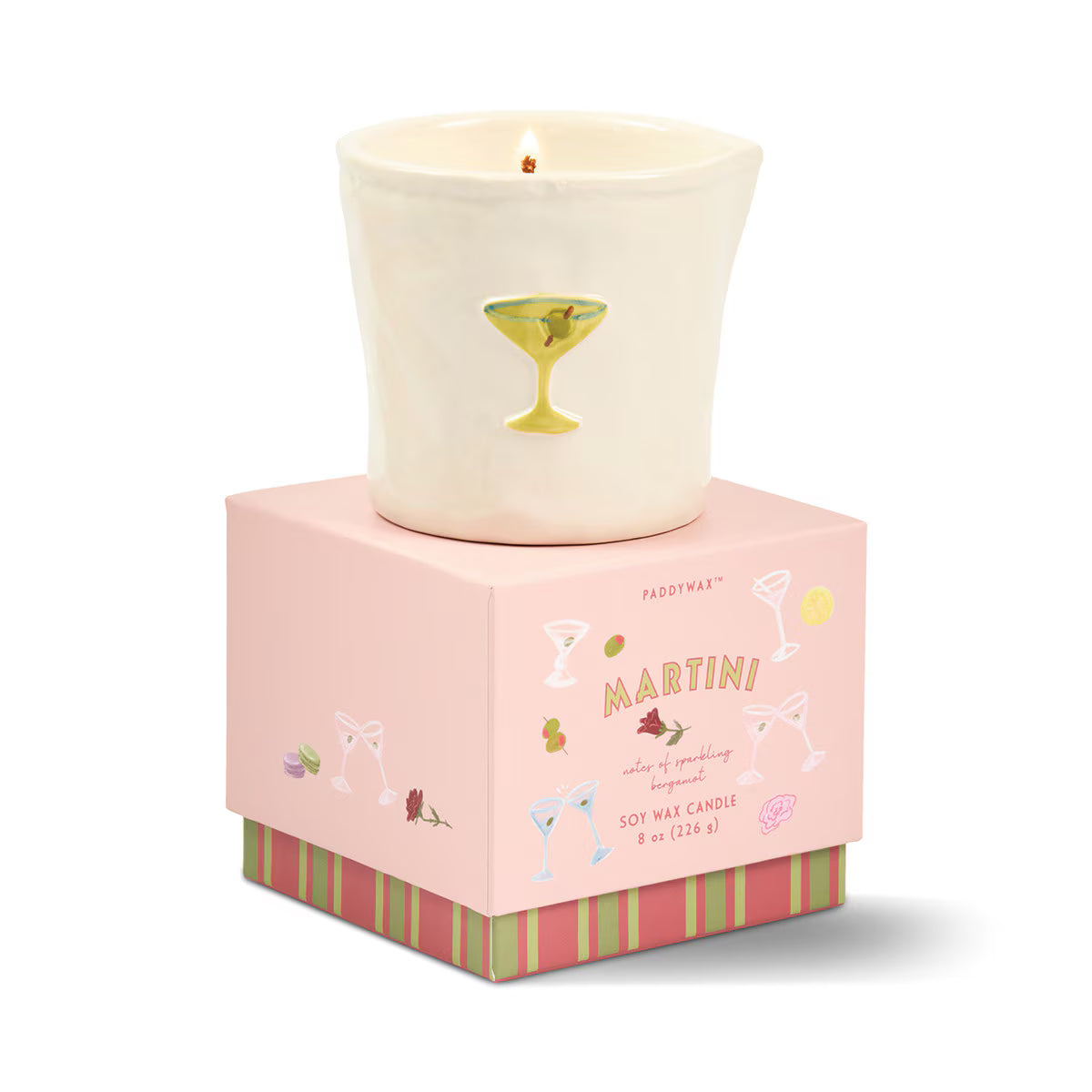 Bistro 8oz Ceramic w/ Embossed Martini (Sparkling Bergamot) & Printed Box - Martini