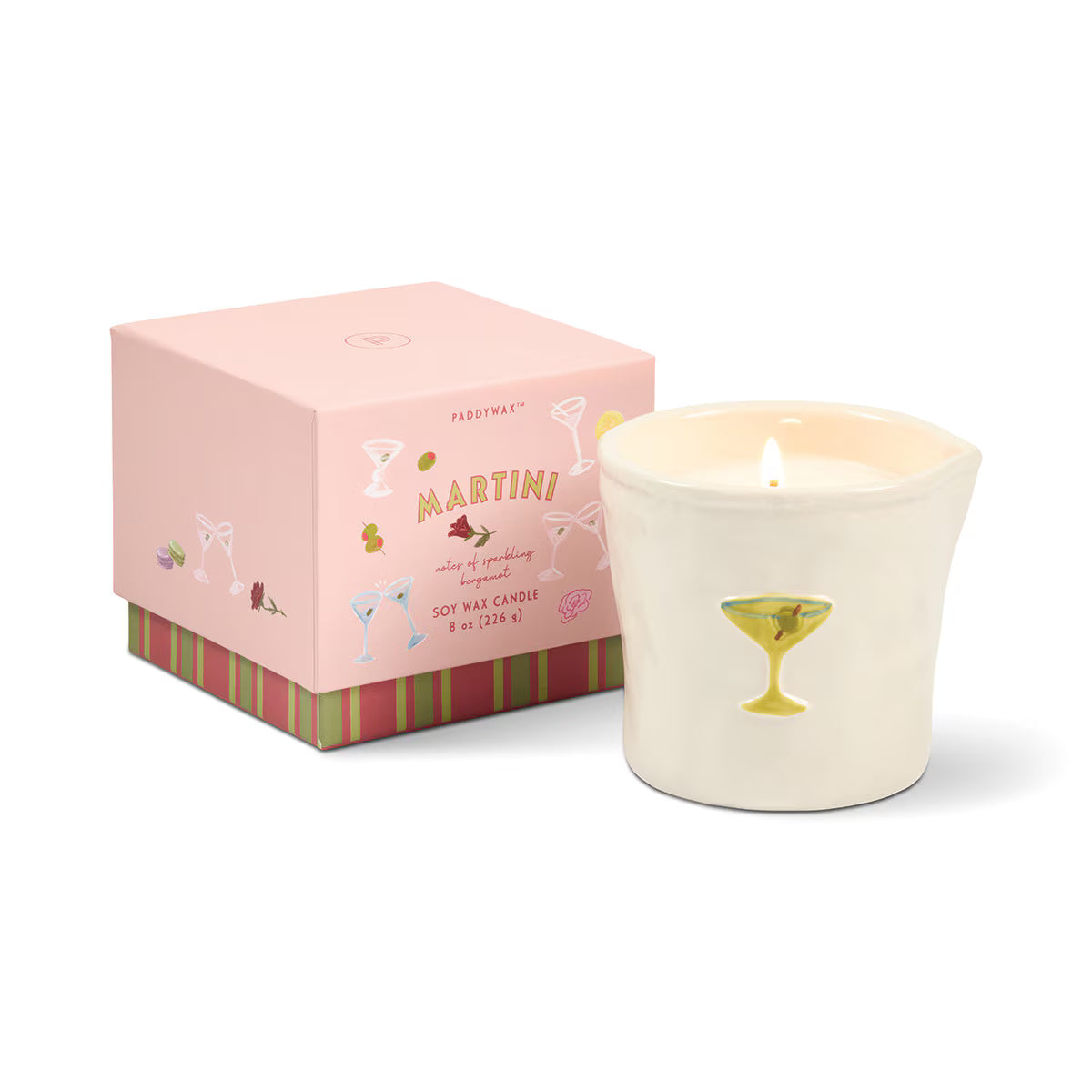 Bistro 8oz Ceramic w/ Embossed Martini (Sparkling Bergamot) & Printed Box - Martini