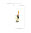 ellen walsh designs champers greeting card with watercolour champagne bottle and flute illustration
