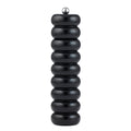 Black pepper grinder on a white background
