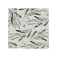 Placemat with green leaf pattern on a white background