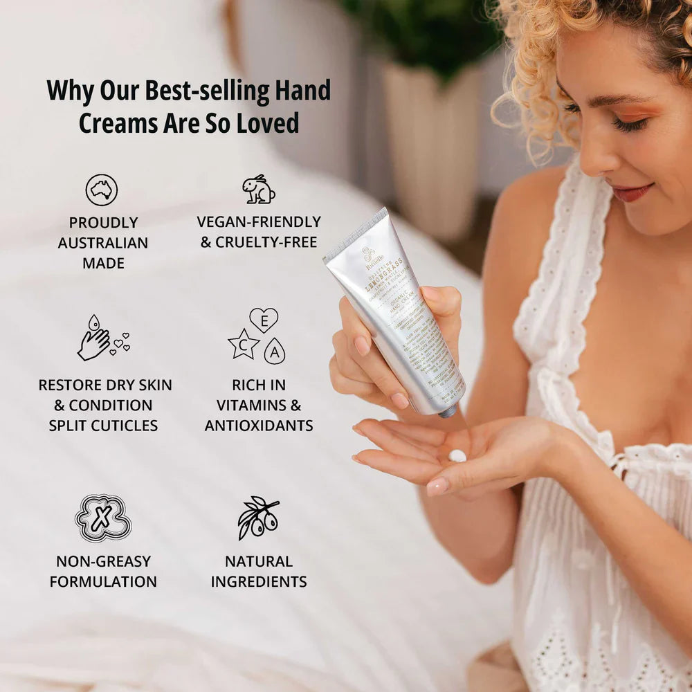 Lemongrass, Lemon Myrtle, Grapefruit & Eucalyptus Organic Hand Cream | 100ml