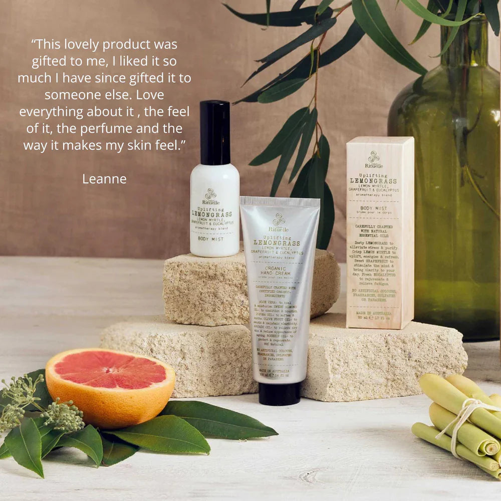 Lemongrass, Lemon Myrtle, Grapefruit & Eucalyptus Organic Hand Cream | 100ml