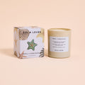 celia loves neroli and honeysuckle 395g soy candle in cream glass vessel with botanical illustrated gift box