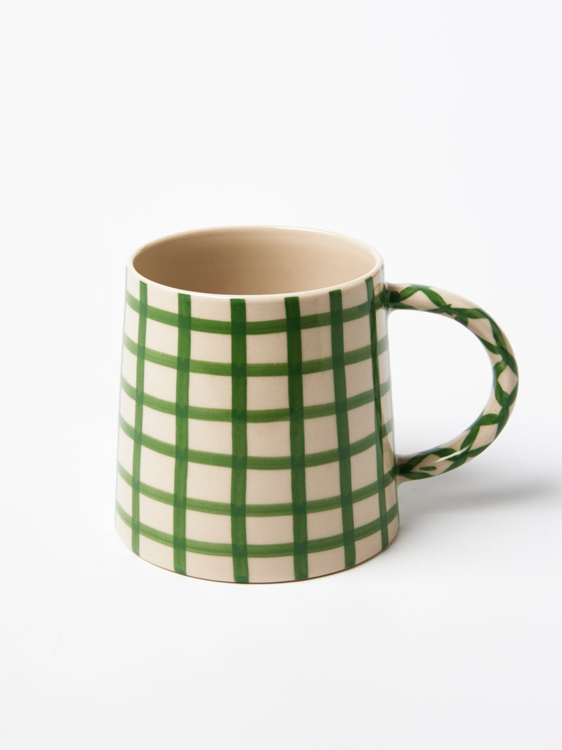 Larder Check Mug Pink
