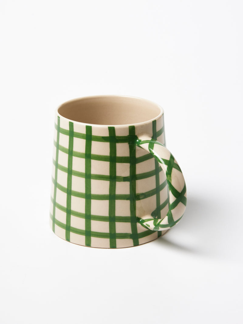 Larder Check Mug Pink