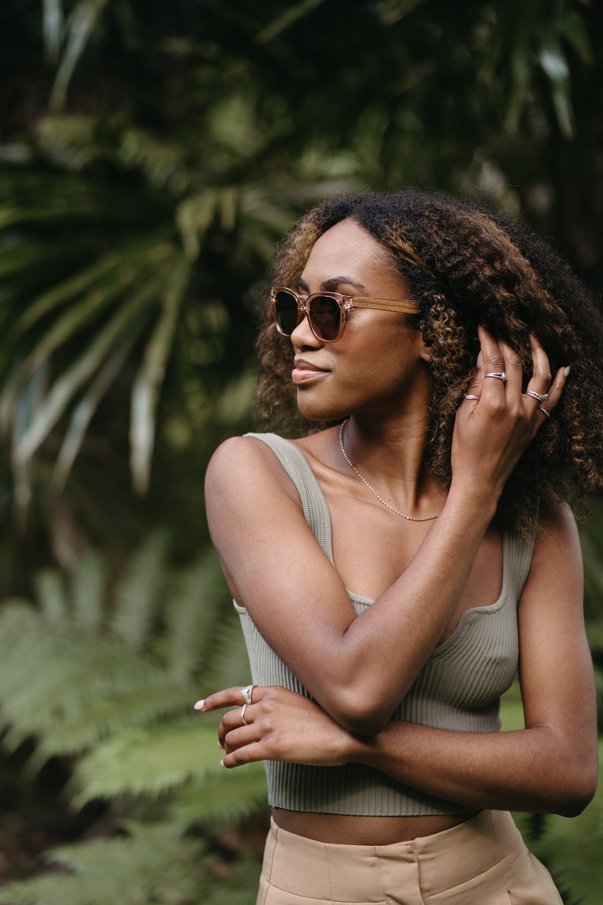 Lila Grace Champagne Sunglasses