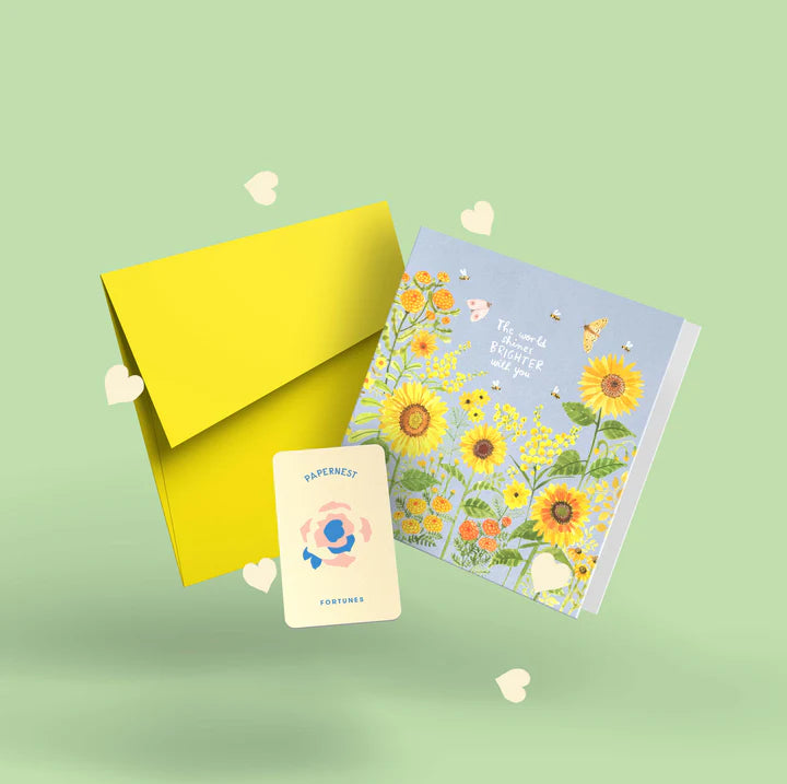 The World Shines Brighter With You Card