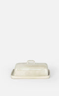 CC Interiors Creamery stoneware butter dish with domed lid and ivory cream glaze
