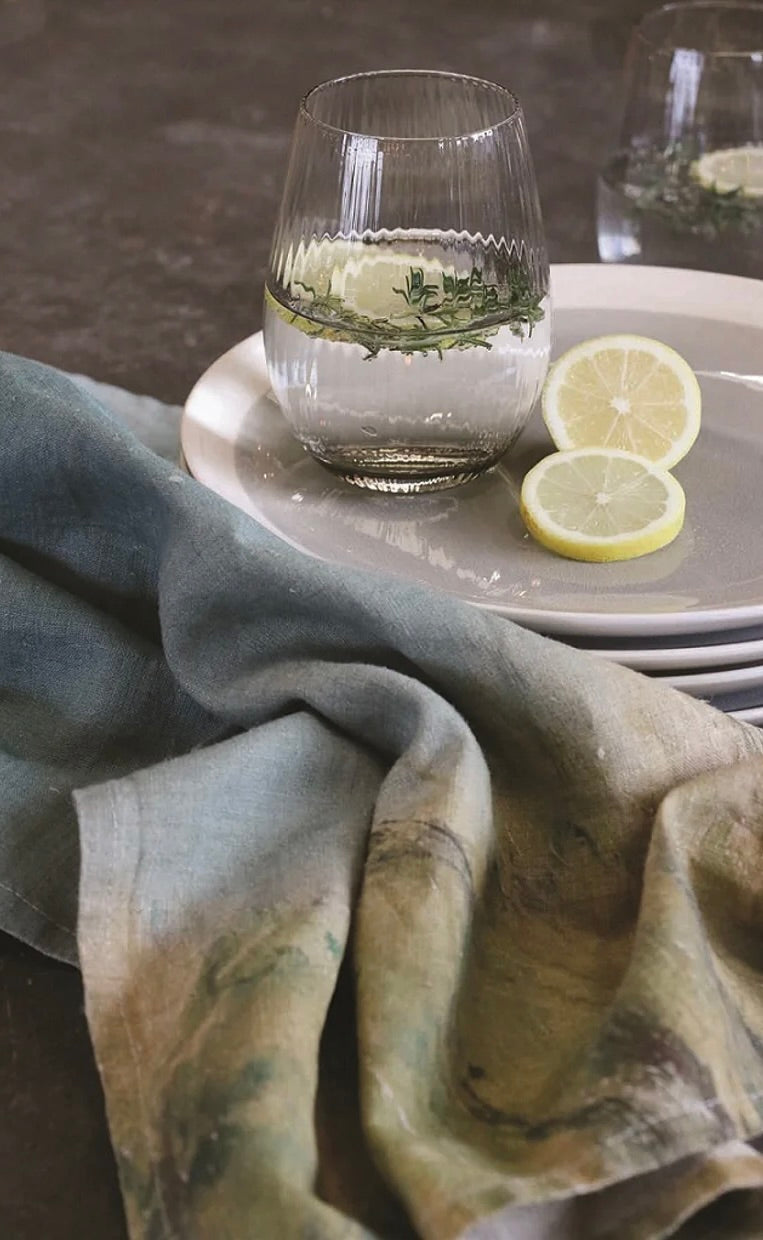 Island Summer Linen Tea Towel