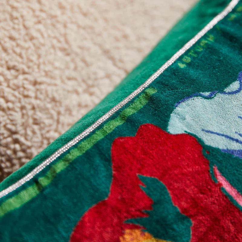 Ines Velvet Cushion - Verdant Feather Insert