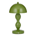coast to coast ortez olive green metal touch lamp with dome shade and bobbin stem