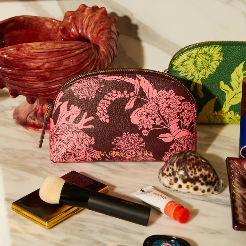Delphine Cosmetic Pouch - Garnet
