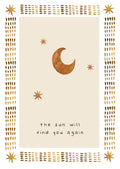 harvey-walker studio "the sun will find you again" greeting card with kraft envelope