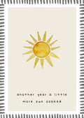 harvey-walker studio another year a little more sun soaked birthday card with kraft envelope