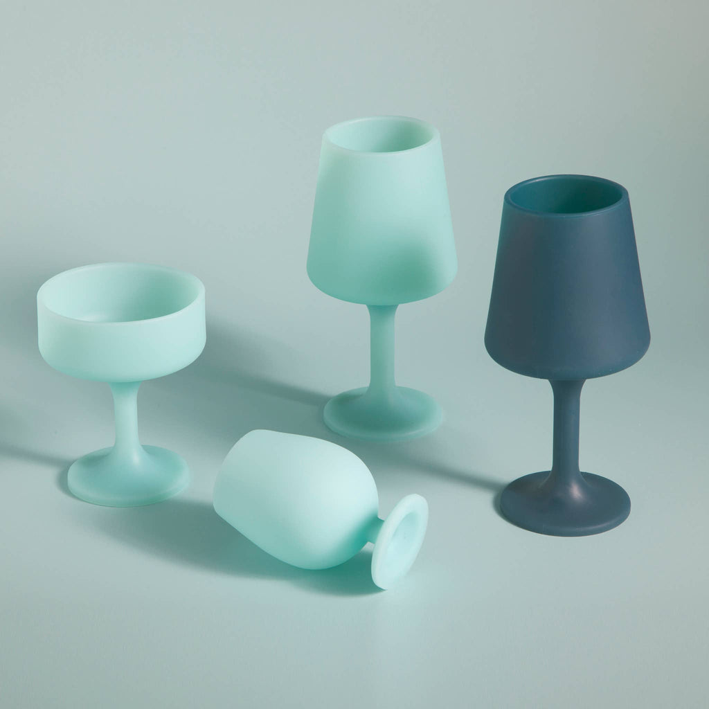Mist + Ink | Stemm | Silicone Unbreakable Wine Glasses