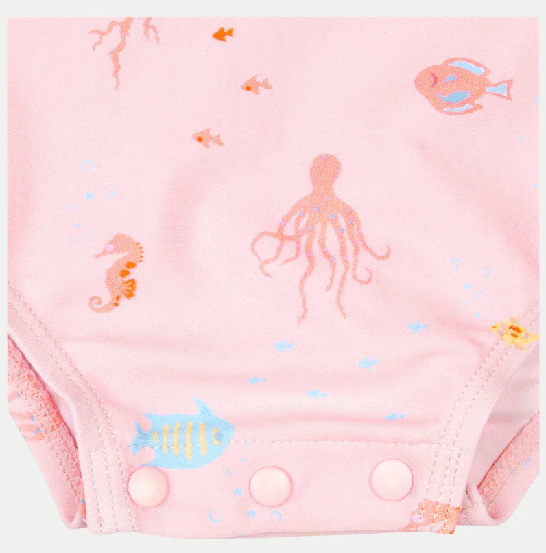 Swim Baby Onesie Long Sleeve Classic - Coral