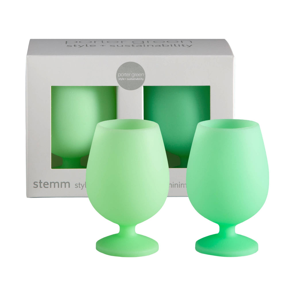 Gerbera + Leaf | Stemm | Silicone Unbreakable Wine Glasses