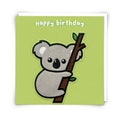 Darwin Koala Greetings Card with Reusable Plushie Patch