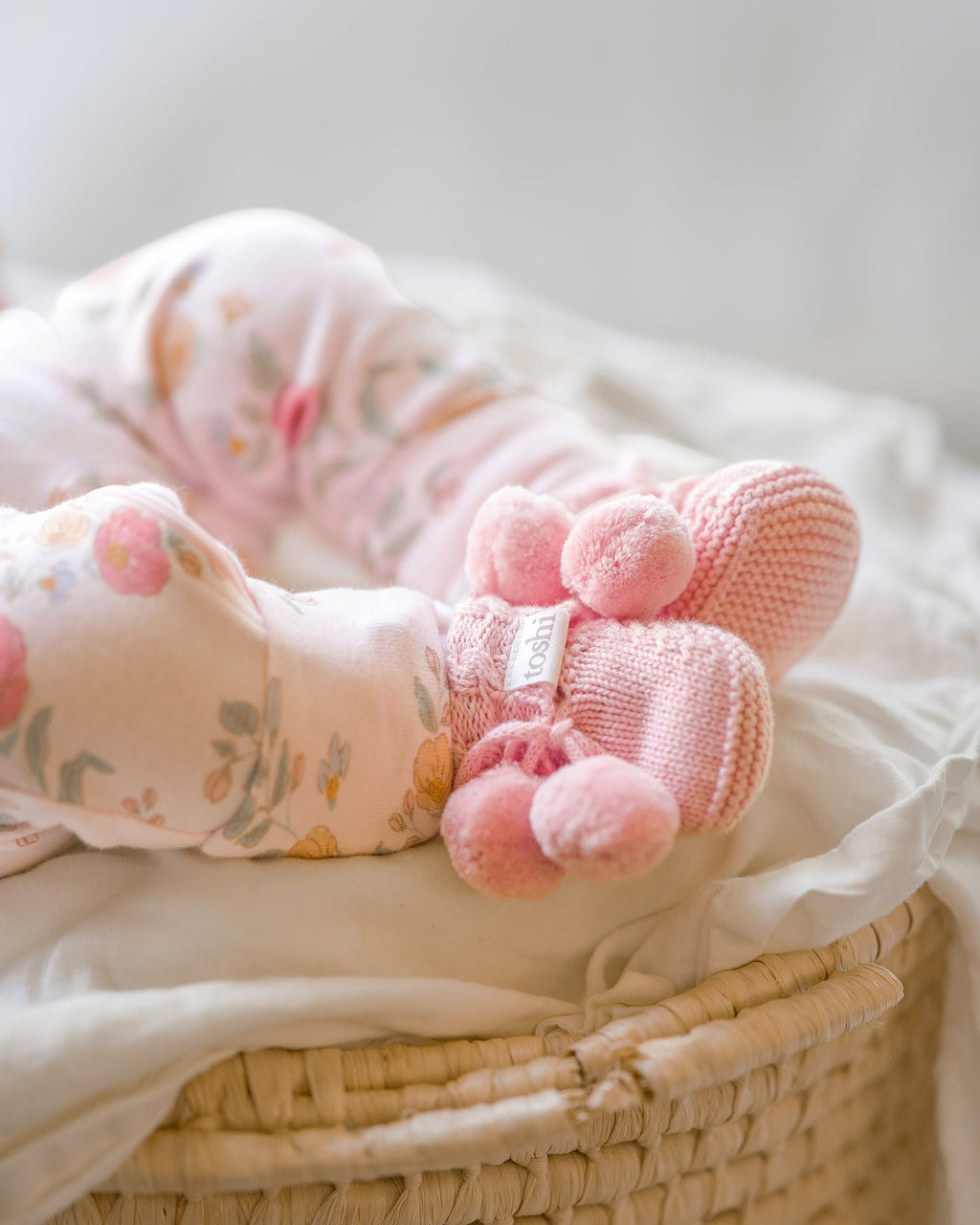 Organic Booties Yummy - Misty Rose