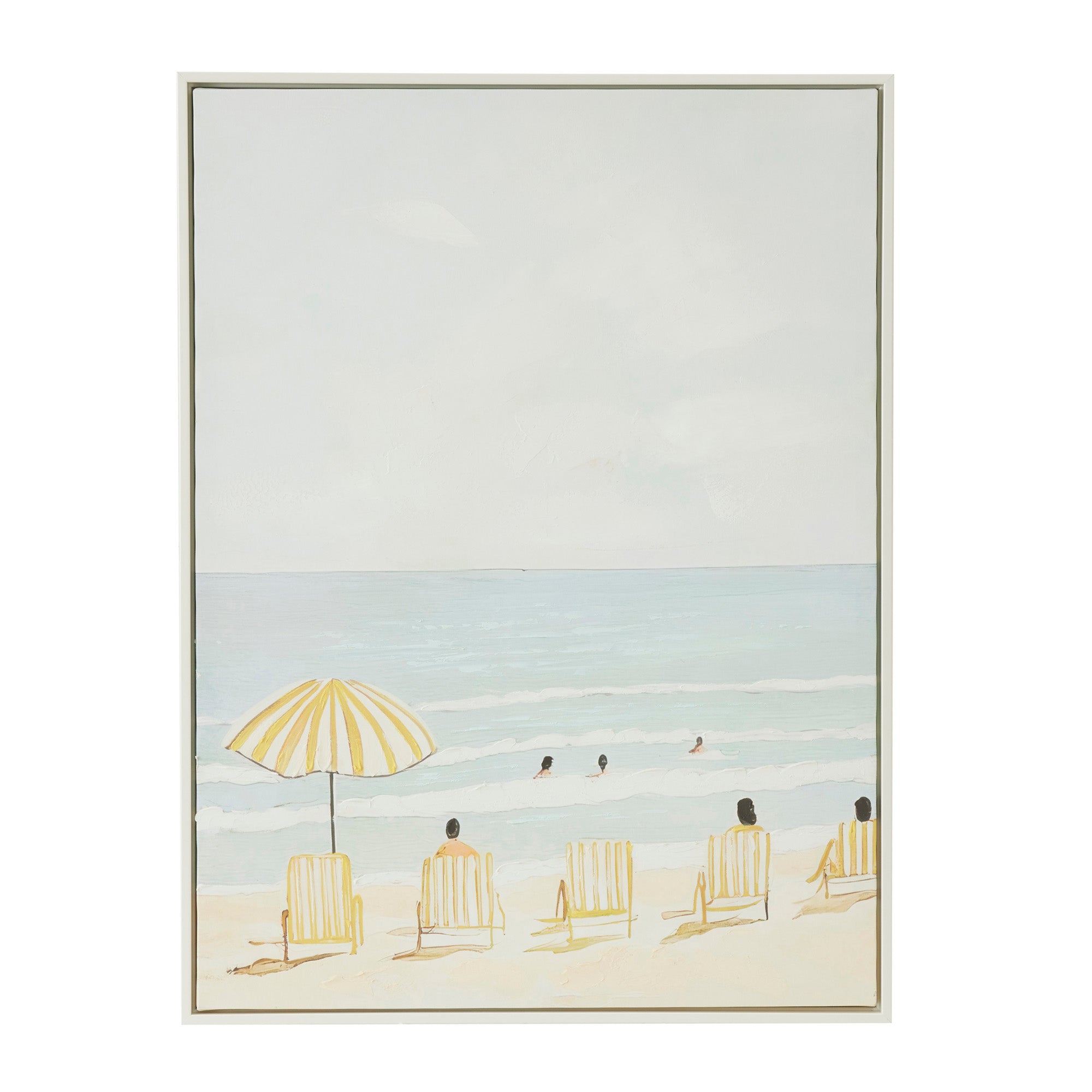 Portsea White Frame Oil Painting 60x80cm