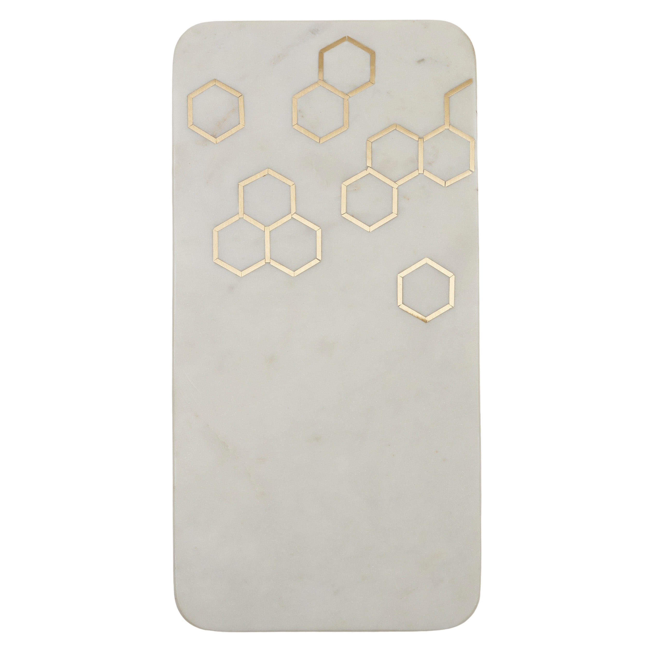 Hive Marble Inlay Serving Board 20x40cm