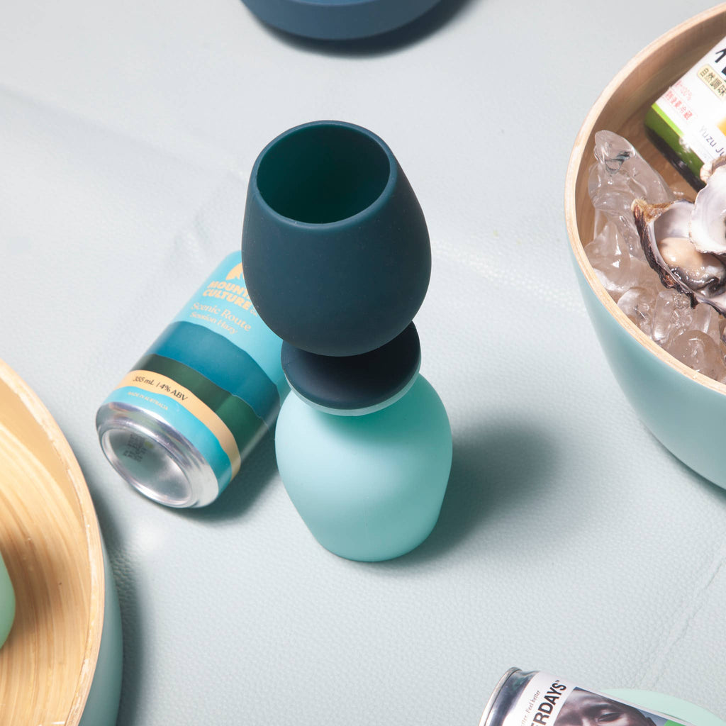 Mist + Ink | Stemm | Silicone Unbreakable Wine Glasses