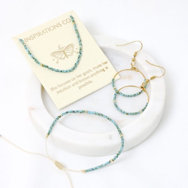 Turquoise Tort and Gold Inspiration Bracelet