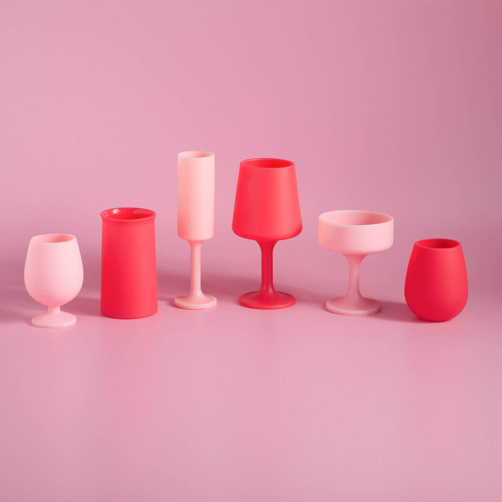 Cherry + Blush | Stemm | Silicone Unbreakable Wine Glasses