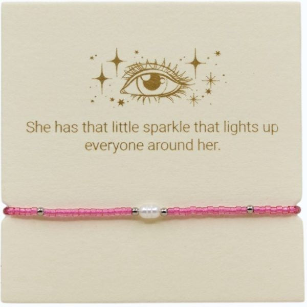 Bright Pink and Pearl Inspiration Bracelet