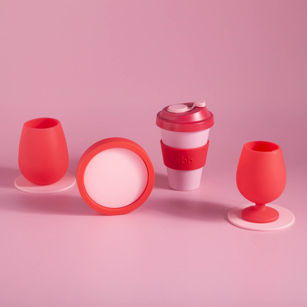 Cherry + Blush | Stemm | Silicone Unbreakable Wine Glasses