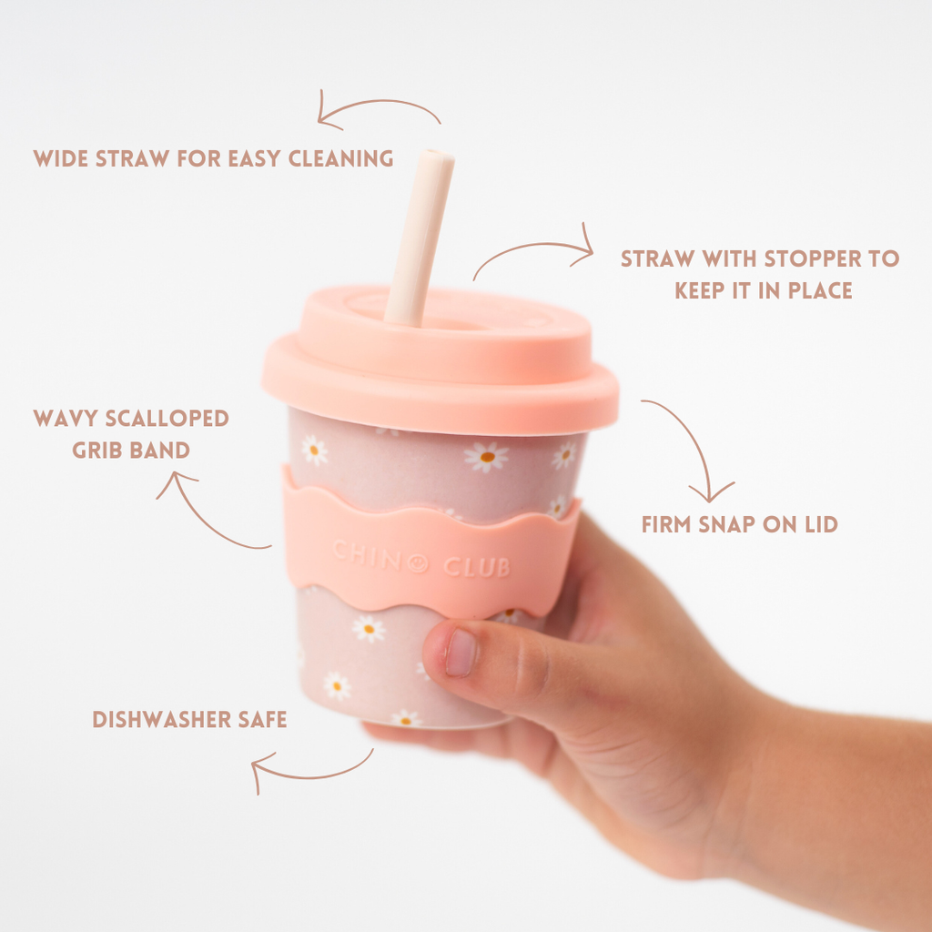 Pink Daisy Babychino Cup 4oz