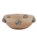 Miles Glass Bowl 30x11cm Taupe/Steel