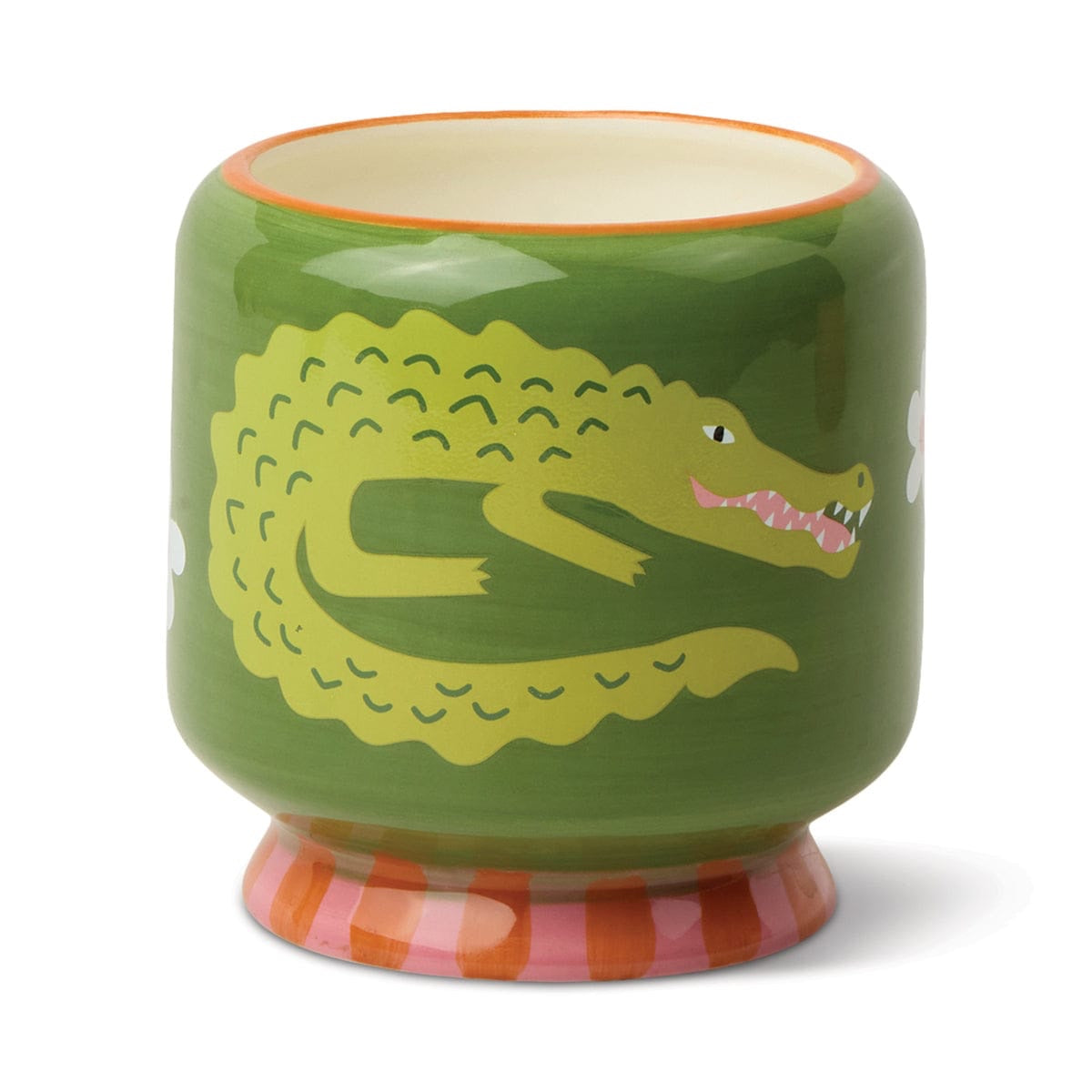 Adopo Crocodile Ceramic  Candle - Prickly Pear