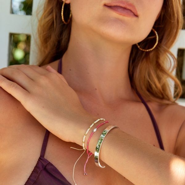 Bright Pink and Pearl Inspiration Bracelet