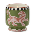 Adopo Tiger Ceramic Candle - Black Cedar & Fig Boxed
