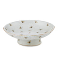 Apiary Cer Footed Plate 26.5x8.5cm Gold