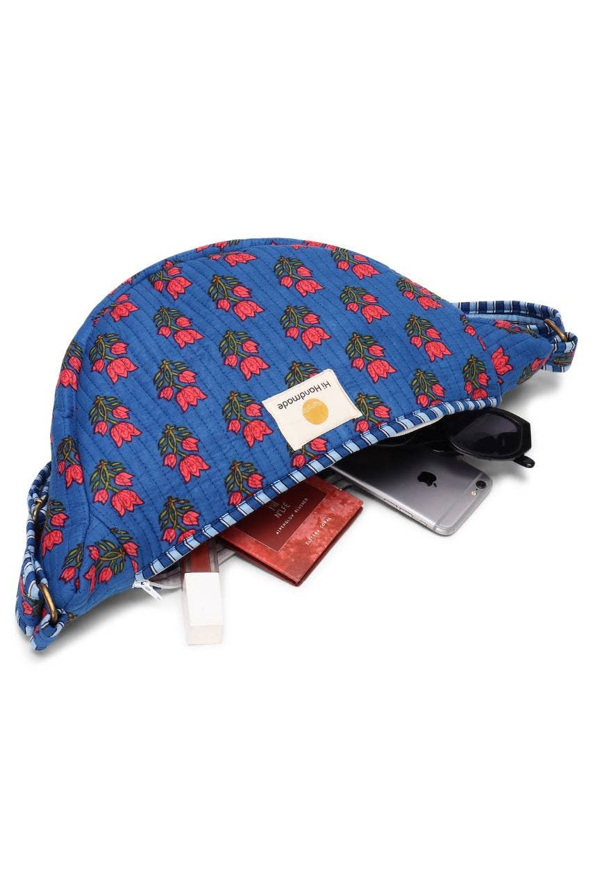 Cotton Sling Bag - Blue