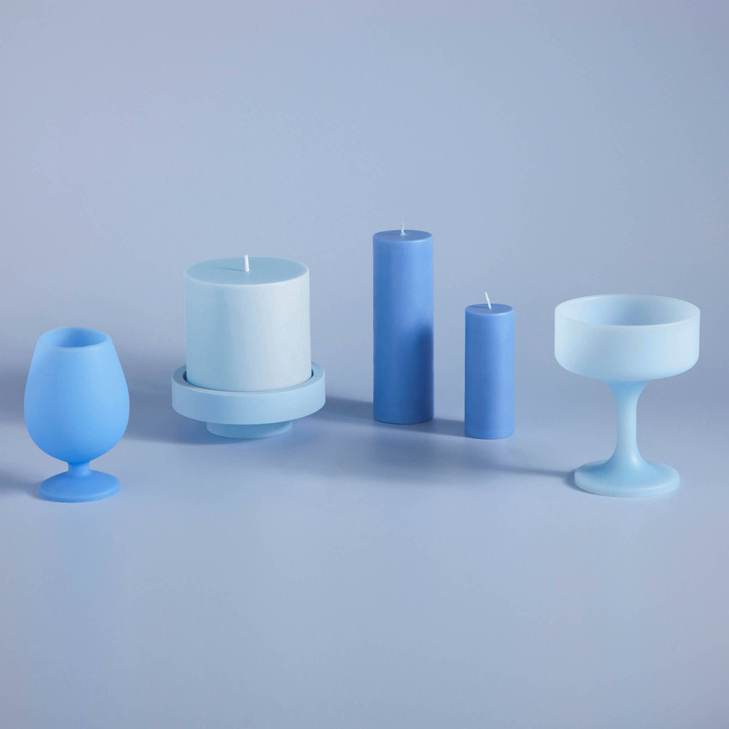 Sky + Kingfisher | Stemm | Silicone Unbreakable Wine Glasses