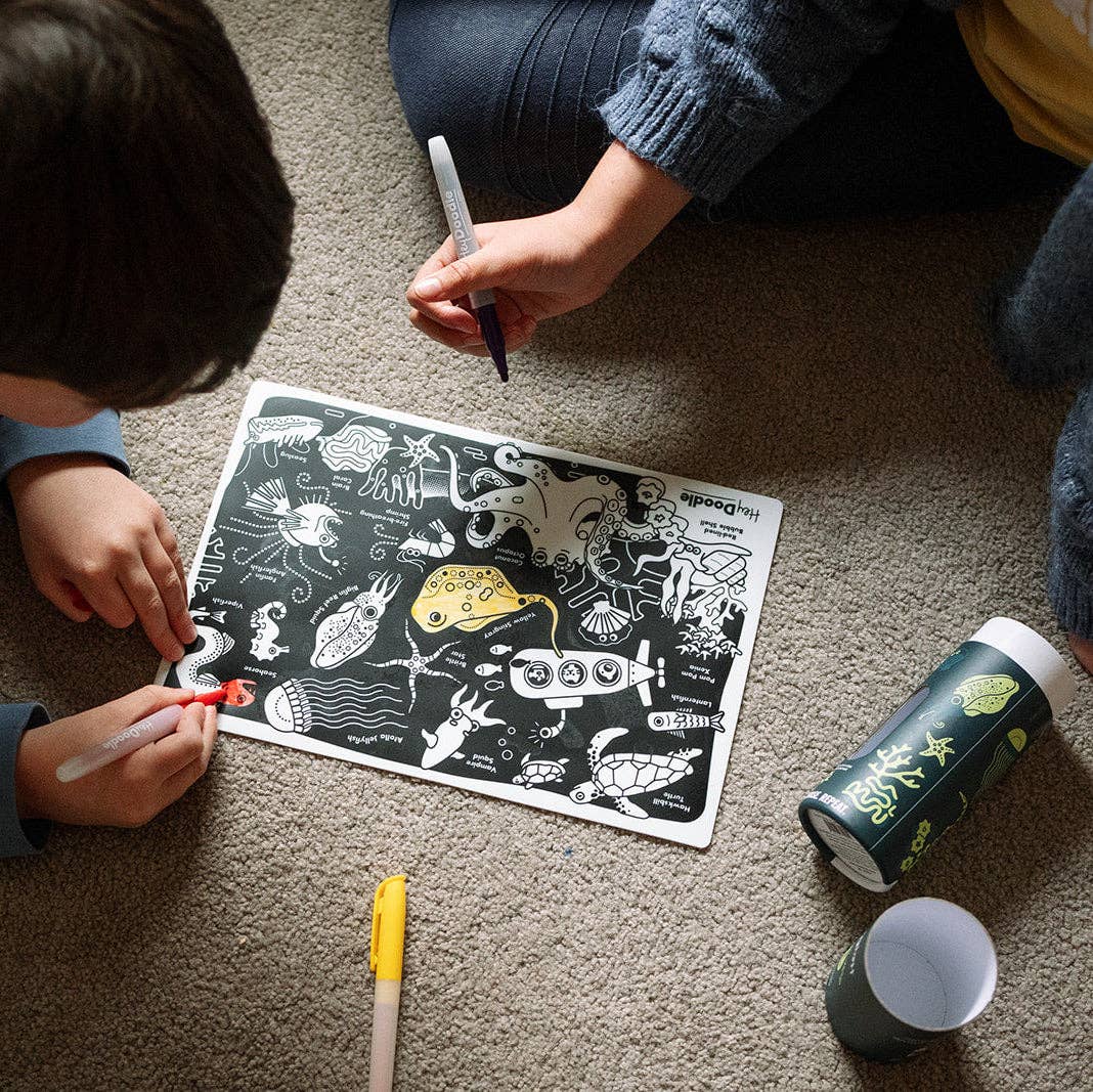 Glow-in-the-deep Mini Colouring & Doodle Mat