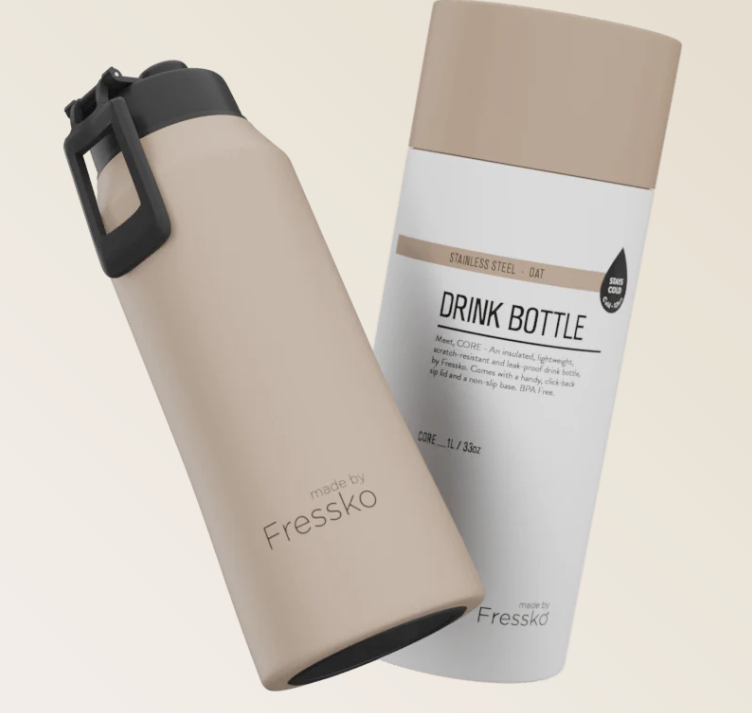 Drink Bottle 1L (Stainless Steel) - Oat